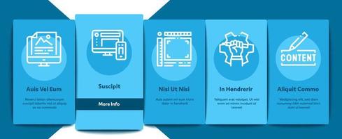 Graphic Design And Creativity Onboarding Elements Icons Set Vector