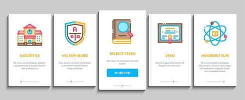 Academy Educational Onboarding Elements Icons Set Vector