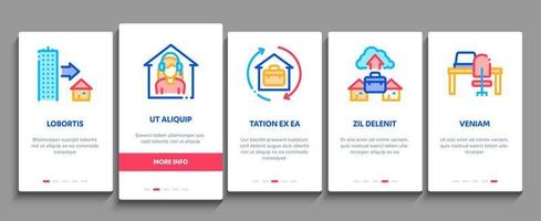 Remote Work Freelance Onboarding Elements Icons Set Vector
