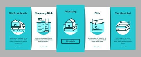 House Foundation Base Onboarding Elements Icons Set Vector