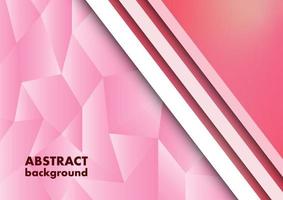 Abstract pink crystal triangle space banner line background vector