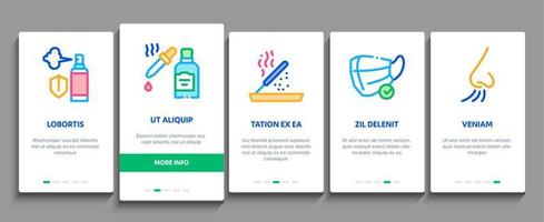 Odor Aroma And Smell Onboarding Elements Icons Set Vector