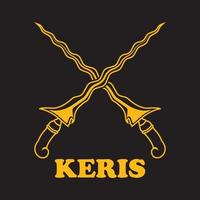 icono de vector de keris