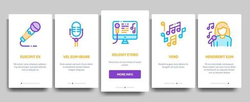 Singing Song Elements Vector Onboarding