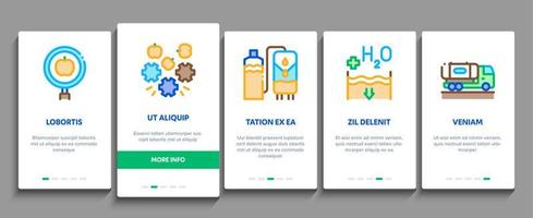 Juice Production Plant Onboarding Elements Icons Set Vector