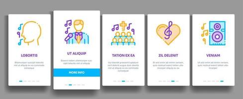 Singing Song Elements Vector Onboarding