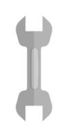 Wrench icon. Gray monochrome illustration of wrench vector icon for web on white background. Spanner repair tool. Mechanic or engineer instruments. Support service vector illustration