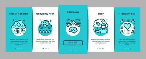 Neuromarketing Business Strategy Onboarding Elements Icons Set Vector