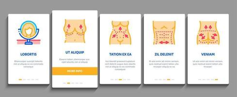 Plastic Surgery Clinic Onboarding Elements Icons Set Vector