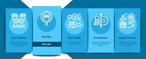 Outsource Management Onboarding Elements Icons Set Vector