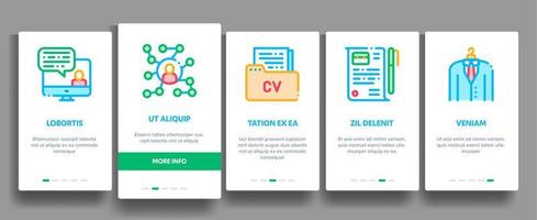 Job Hunting Elements Vector Onboarding