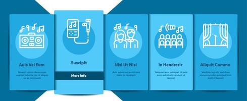 Singing Song Elements Vector Onboarding