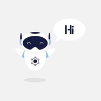 Illustrative Cute Artificial Intelligence Robot vector