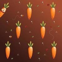 Fanny Carrot Pattern Seamless Vector Illustration. texture, background.