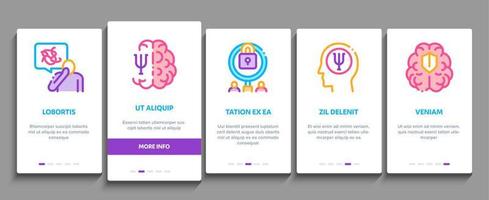 Psychotherapy Help Onboarding Elements Icons Set Vector