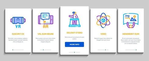 Simulation Equipment Onboarding Elements Icons Set Vector