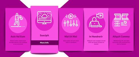 Motion Design Studio Onboarding Elements Icons Set Vector