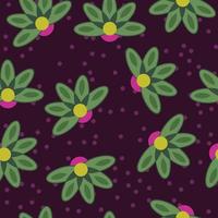 Rich winter flower repeat pattern vector