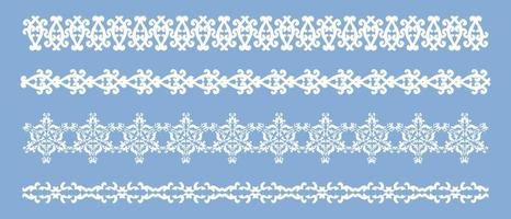 Elegant horizontal vintage pattern. Vector set divayder. A collection of vintage frame and border. Frame template. Modern design element.