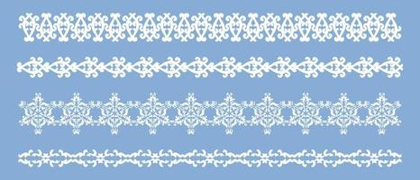 Elegant horizontal vintage pattern. Vector set divayder. A collection of vintage frame and border. Frame template. Modern design element.