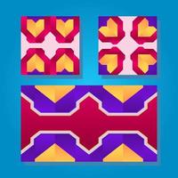 Set of colorful shapes. red, yellow and blue background color with geometric shapes for social media post and web internet ads. Vector illustration