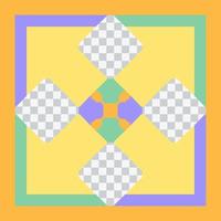 Template for photo collage in modern style. Frames for clipping masks is in the vector file. Template for a photo album with square shapes frames