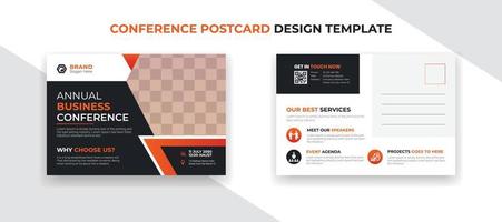 Modern Conference postcard Flyer Design, corporate business Invitation Design template vector