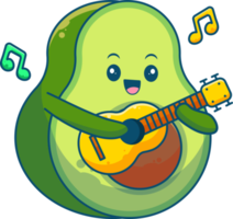 simpatico cartone animato di avocado png