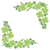 Frame with clovers vector