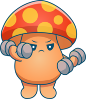 carino fungo cartone animato png