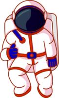 söt astronout tecknad serie illustration png