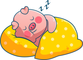 sleeping cute animal cartoon png