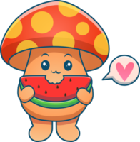 carino fungo cartone animato png