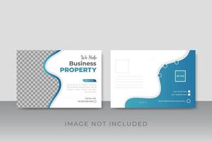 Professional corporate business postcard design vector