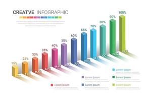 Project timeline graph for 12 months vector