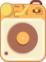 radio and music retro illustration png