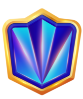 premium golden metallic security shield badge png