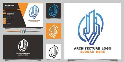 logotipo de edificio de arquitectura con vector premium de estilo moderno creativo