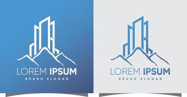 Building logo with creative modern syle Premium Vector