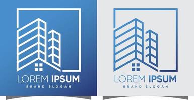 Building logo with creative modern syle Premium Vector