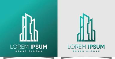 Building logo with creative modern syle Premium Vector