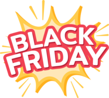 Black friday label, Promotion discount banner templates png