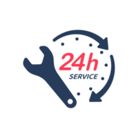 Screwdriver icon, 24 hour service. Repair service and consulting problems to customers. png