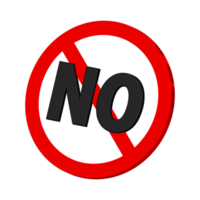 Not Allowed 3D Icon, Prohibited Sign, 3D Rendering png