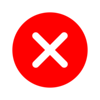 Red cross button in round shape png