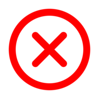 Red cross mark in round shape design png