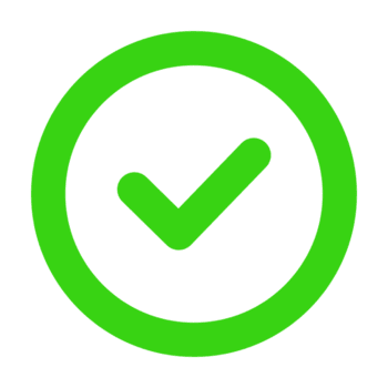 ícone de marca de seleção verde em design de forma redonda png