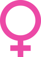 Gender icon symbols. Female sex signs illustration. png