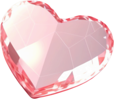 Sparkling and glitter 3d heart illustration png