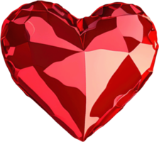 Sparkling and glitter 3d heart illustration png